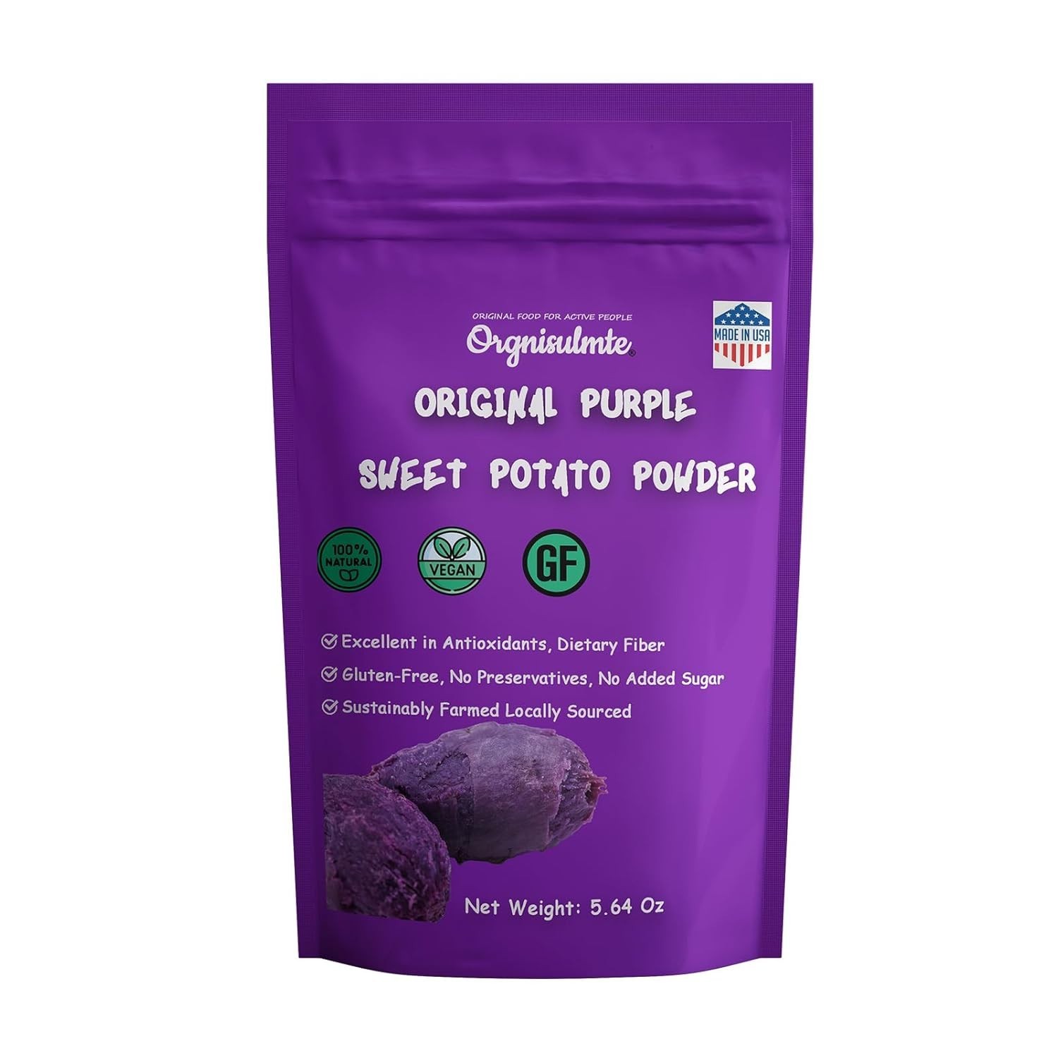 Orgnisulmte Original Purple Sweet Potato Powder 100% Pure Natural Premium Purple