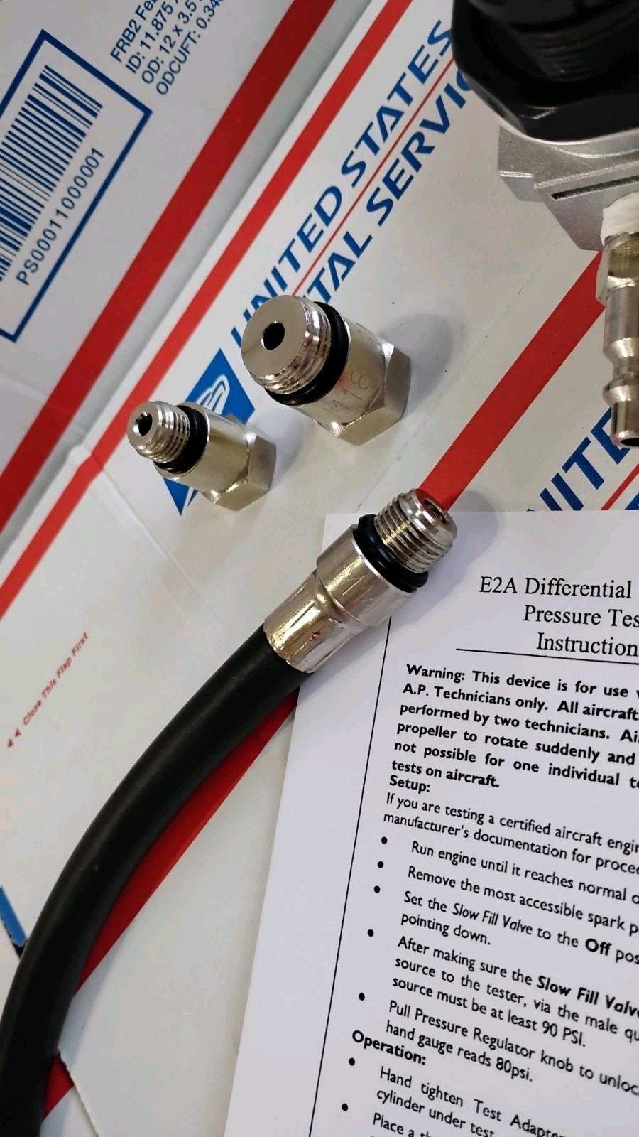 E2 AIRCRAFT CHAMPION COMPRESSION TESTER .040 ORIFICE LYC CONT ROTAX TESTED GOOD