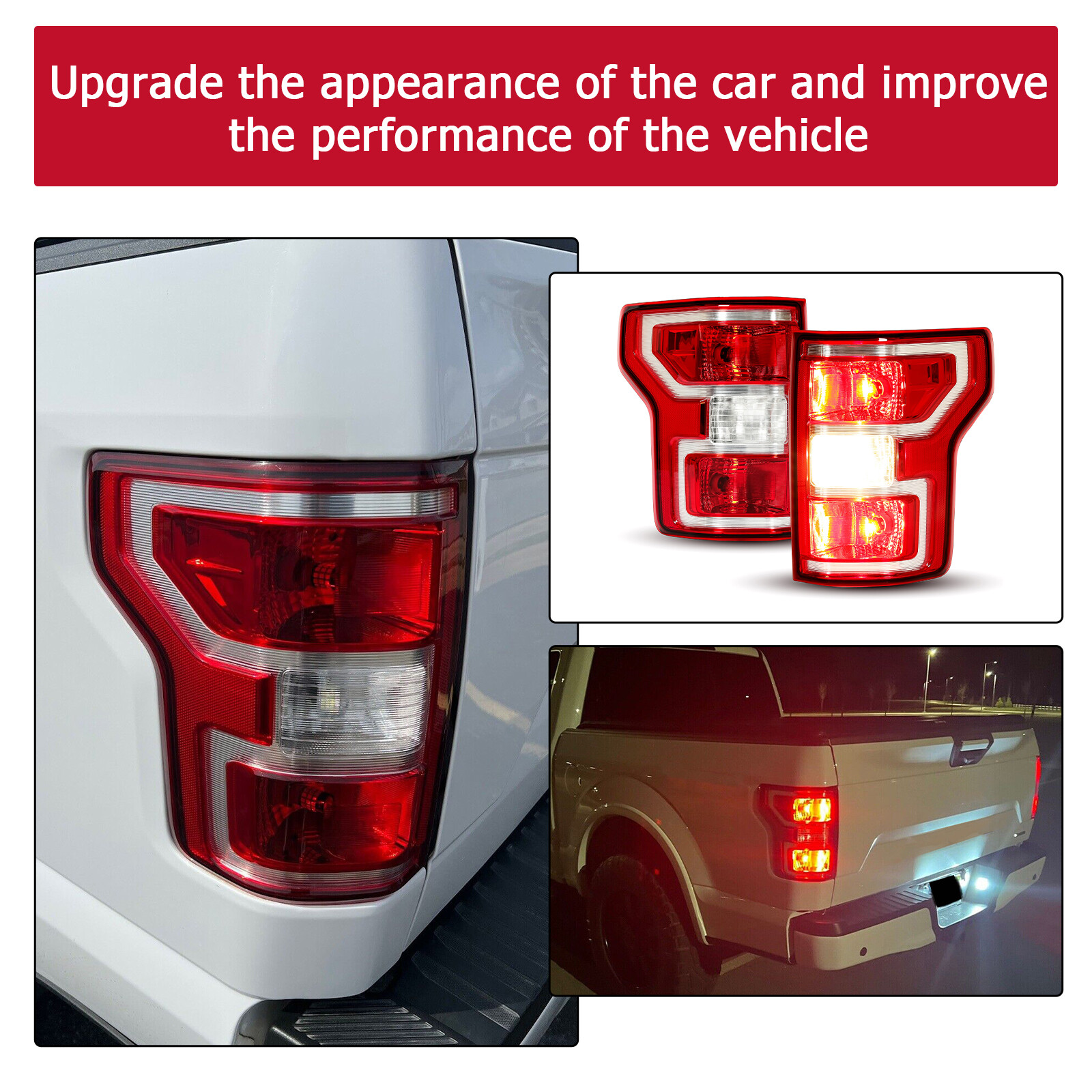Fit For Ford F150 F-150 Pickup 2018 2019 2020 Brake Tail Lights Lamps Left+Right