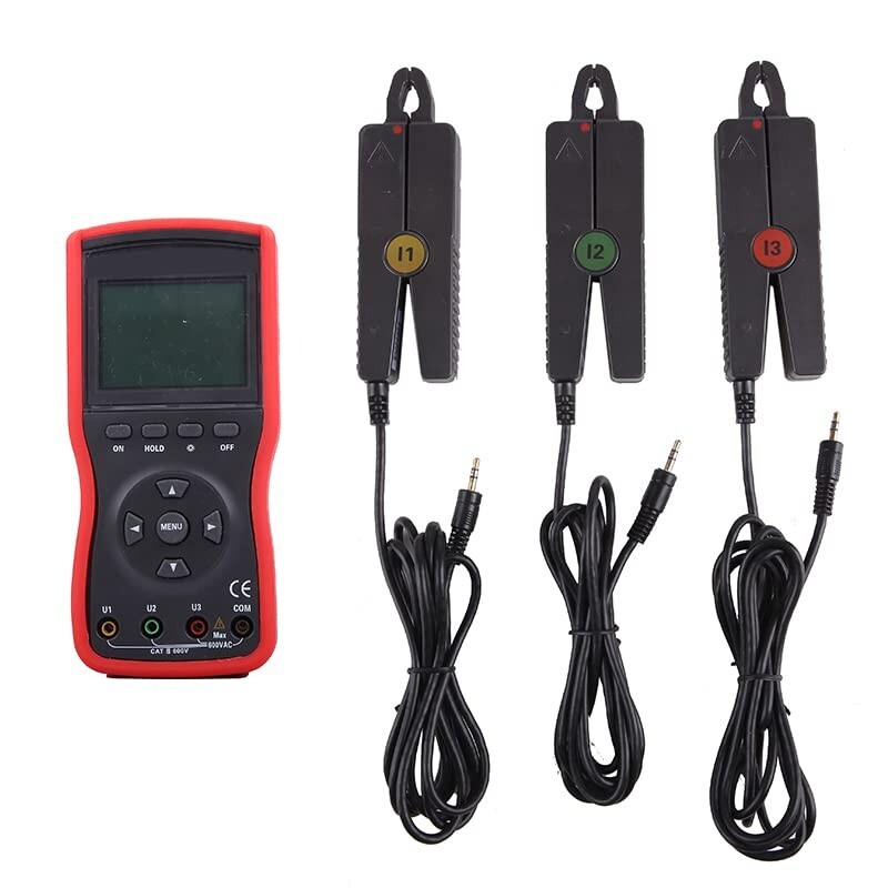 Auto Three phase Digital Phase Voltmeter AC Current Voltage Tester RS232 Port