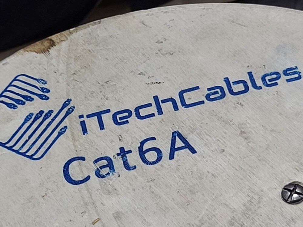 iTechCables CAT6A UTP 10G 10Gig Network Ethernet Cable Plenum CMP Blue /50ft