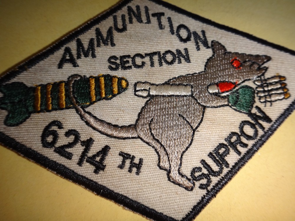 Vietnam War Patch USAF 6214th SUPRON Support Squadron AMMUNITION Section