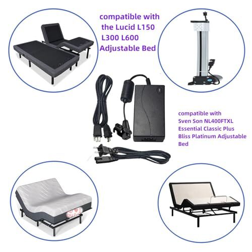 Adjustable Bed Replacement Cord - Adjustable Bed Base Power Supply Power