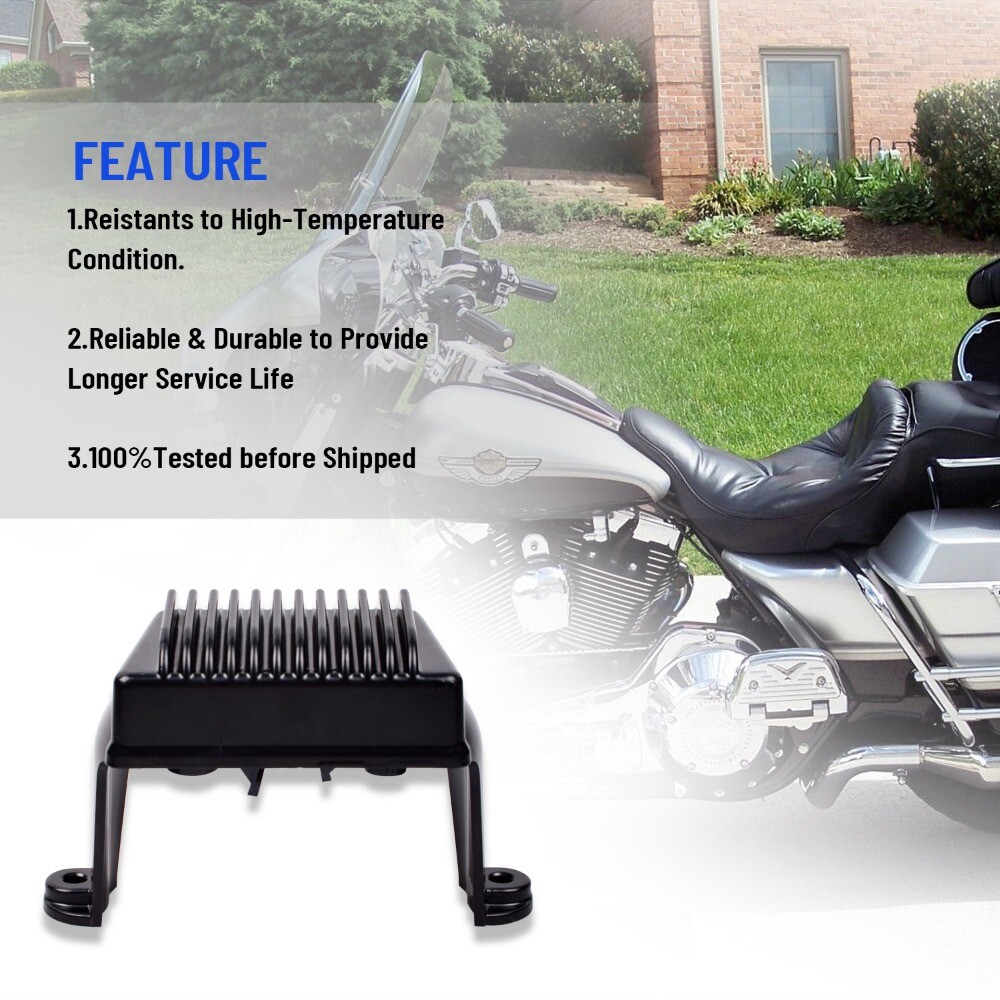 Black Voltage Regulator Rectifier For Harley FLHT FLHR Electra Glide 74505-06