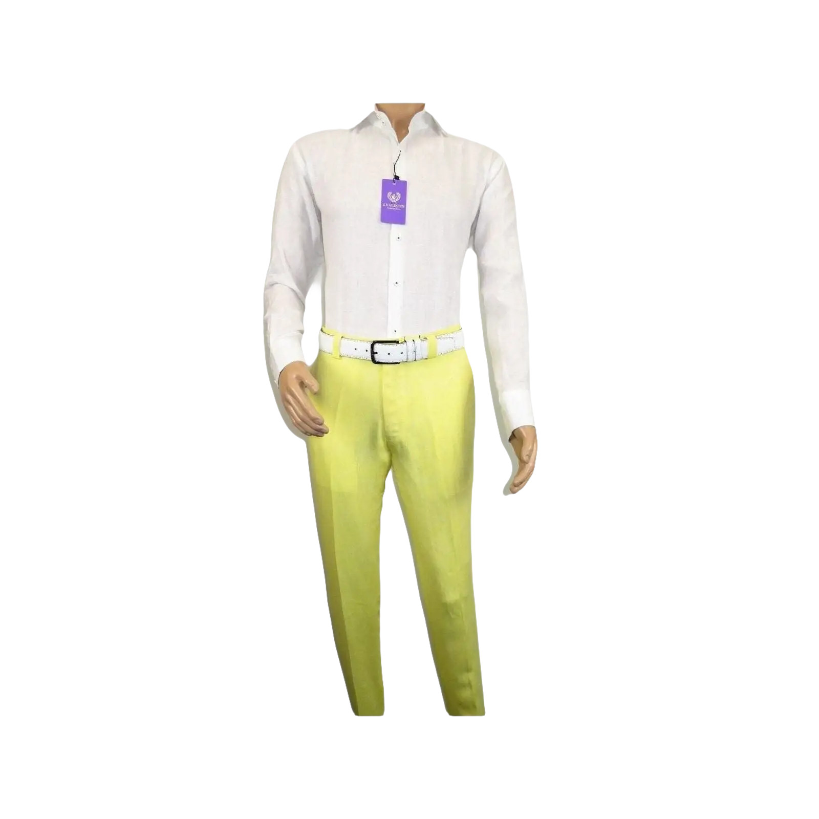 Men Premium 100% Linen Cocktail Suit by INSERCH Breathable and cool SU880 Yellow