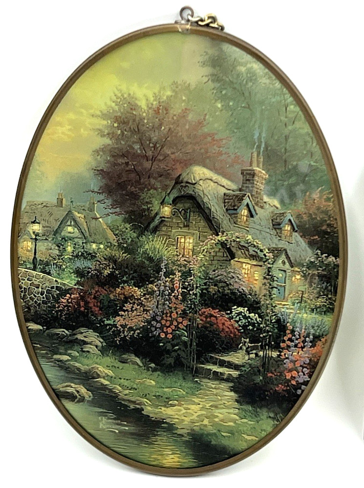 3 Different Thomas Kinkade Glass Suncatcher