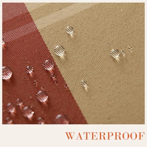 Rectangle Plaid Tablecloth, Waterproof Table 70" x 52" (Rectangular) Brown