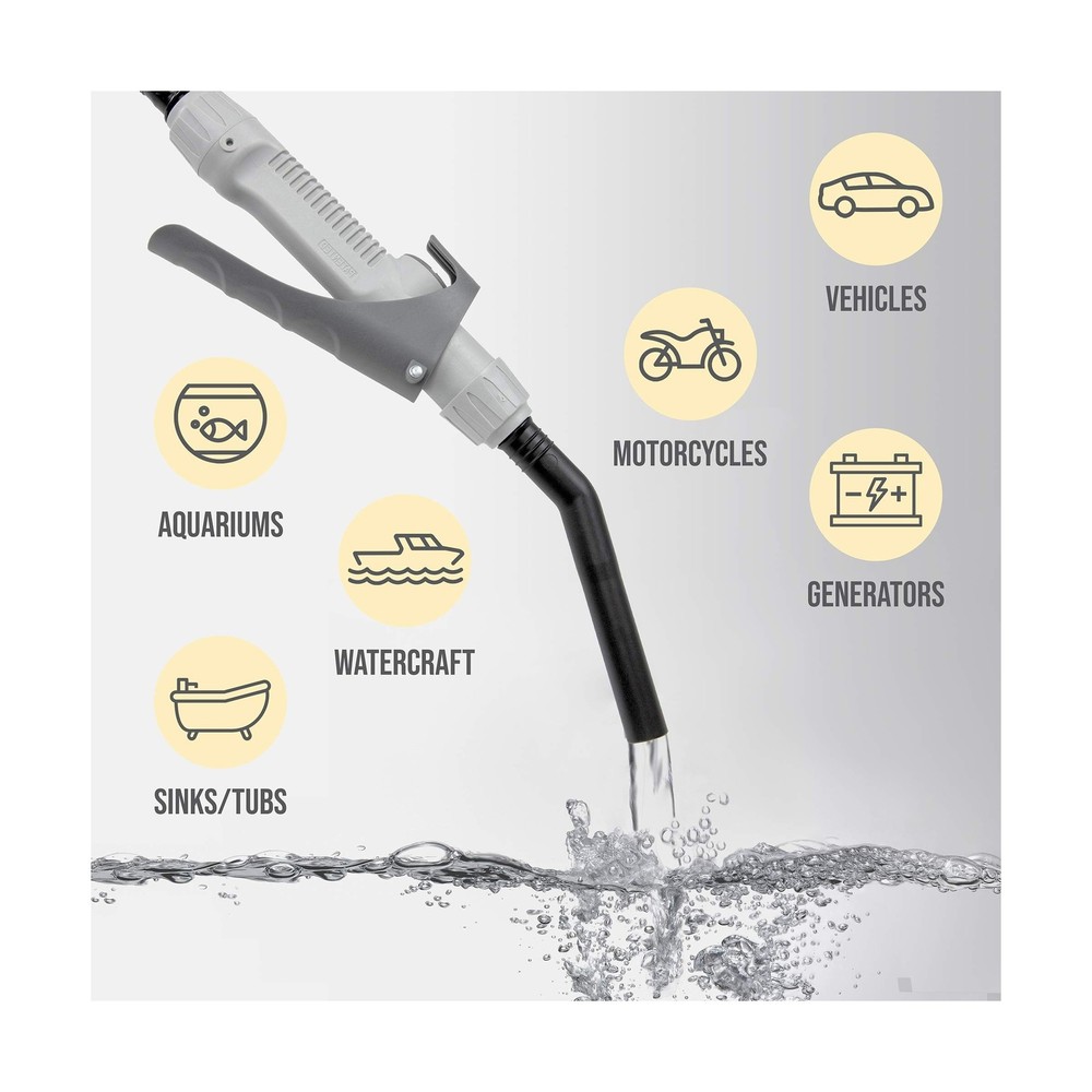 Deway Automatic Fuel Transfer Pump with Nozzle for Flow Control & Stop, Fits ...