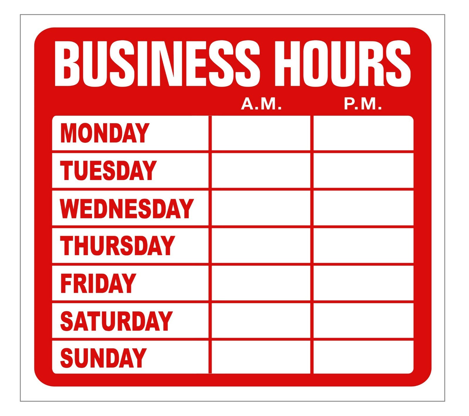 OPEN CLOSED BUSINESS HOURS SIGN Store Static Cling Window New ebay LOWEST PRICE