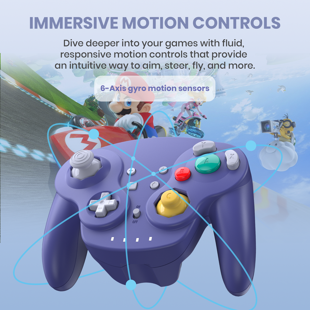 Wireless GameCube NSO Controller for Nintendo Switch Online/PC/Android/iOS/Steam
