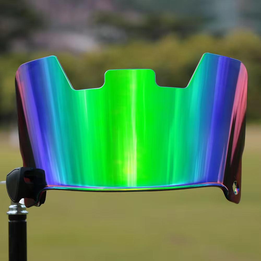 REVO GREEN Full Size Football Helmet Eye Shield Visor Youth/Adult PLUS CLIPS