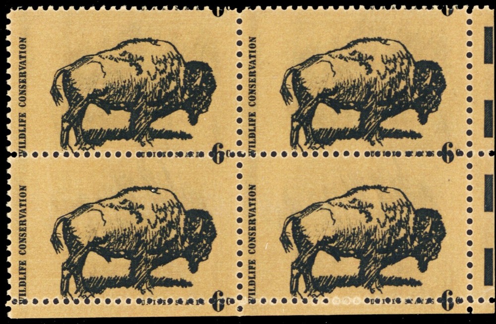 1392, Mint NH 6¢ Nice Misperforated Error Freak Block * Stuart Katz