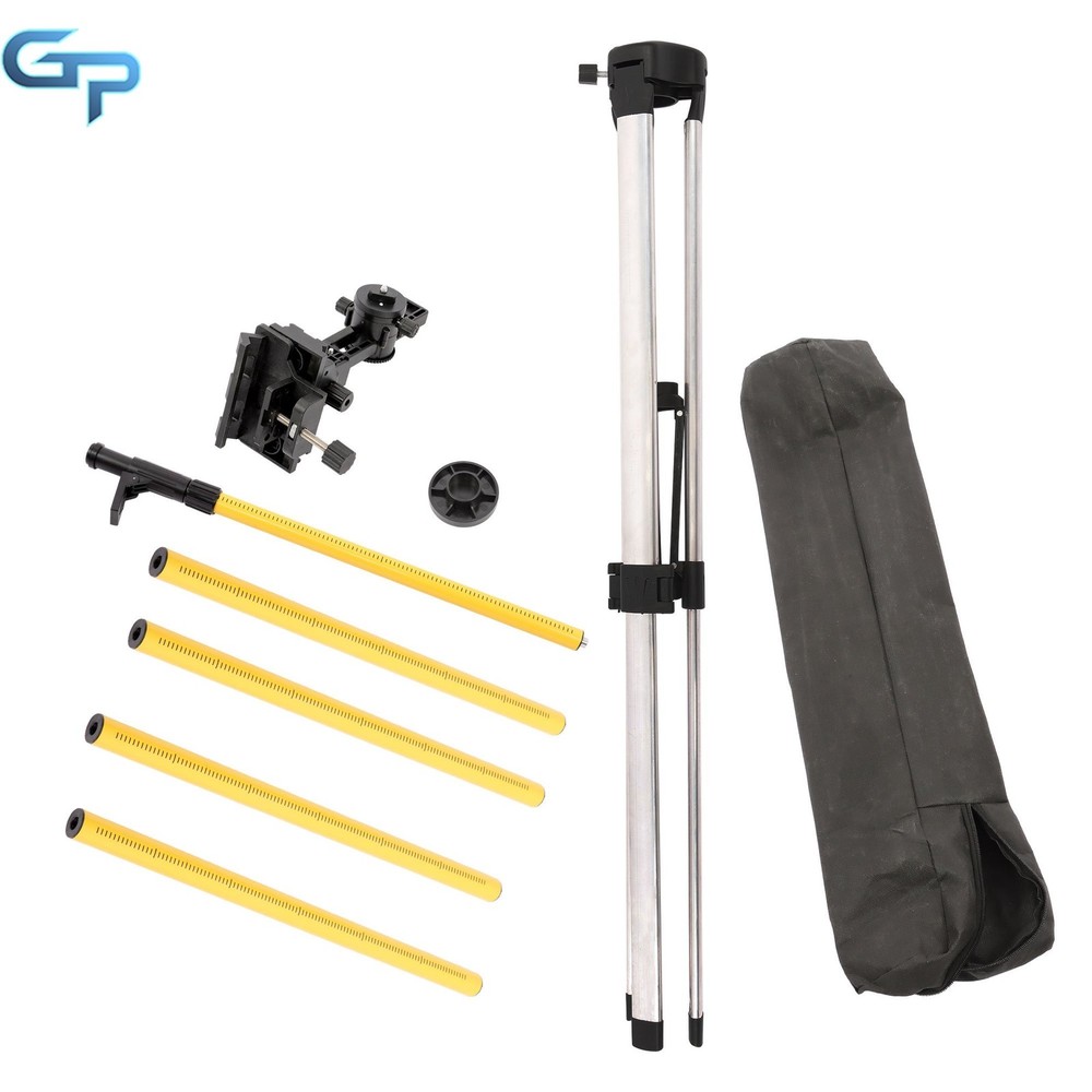 Laser Pole 12 Ft./3.7M Laser Level Pole With Tripod Adjustable Telescoping