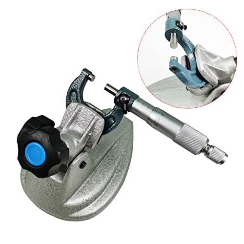 Precision Micrometer Stand Holder Base—Adjustable Cast Iron Base for 0-4"