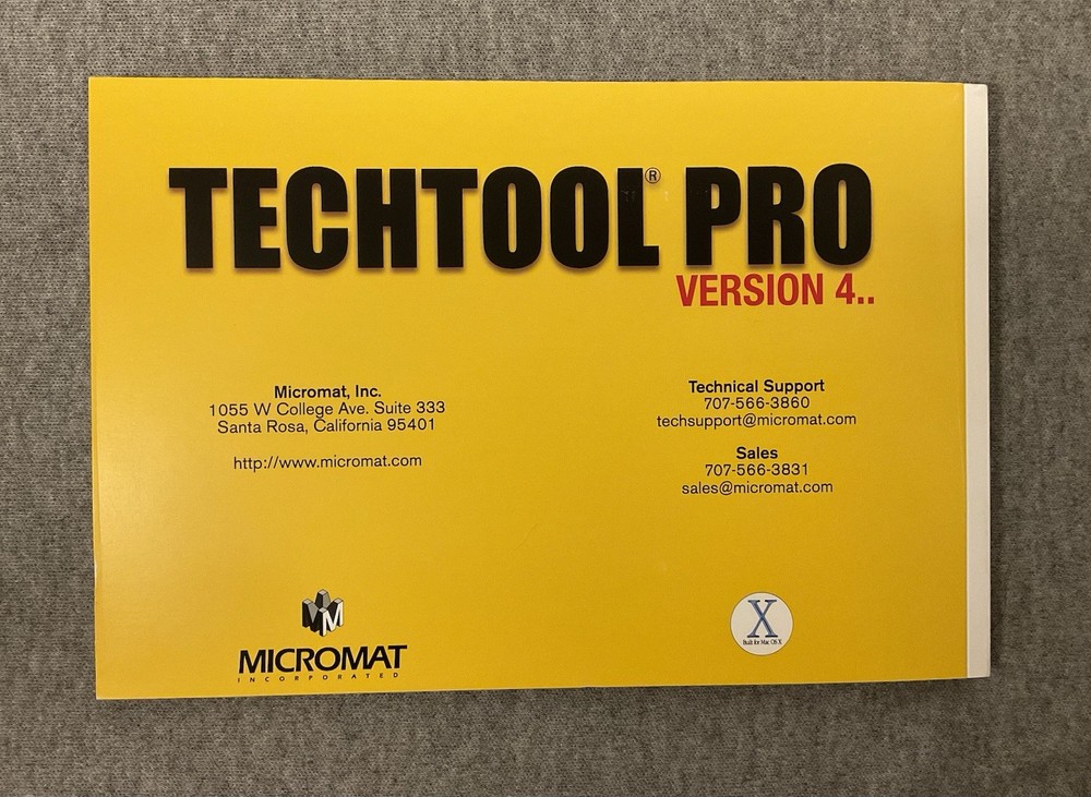 TechTool Pro Version 4 Mac DVD & CD v4.5.2 v4.0.4 Micromat