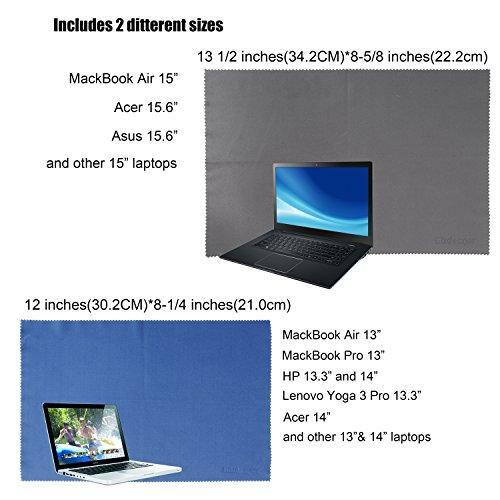 Large 4-Pack Microfiber Cleaning Cloth for Laptop, Computer Screen, Camera,
