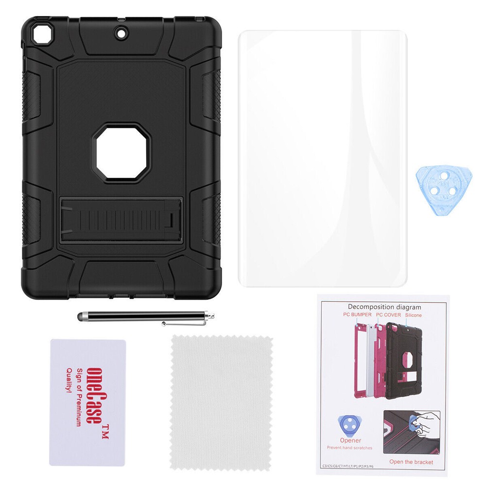 Case For iPad 9th Generation Heavy Duty Shockproof Rugged Cover+Screen Protector