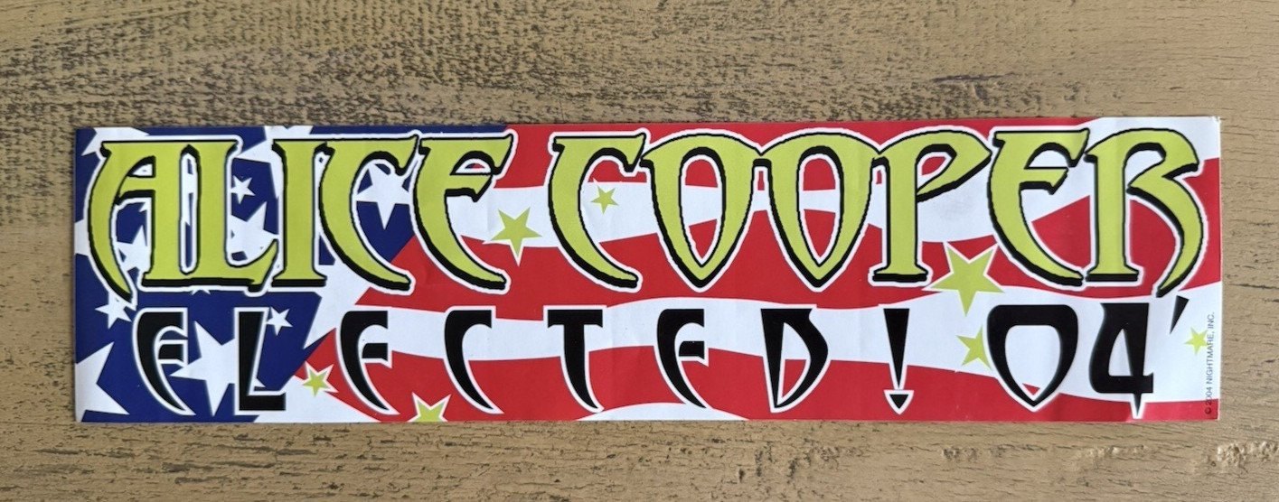 Alice Cooper Elected 04 Sticker