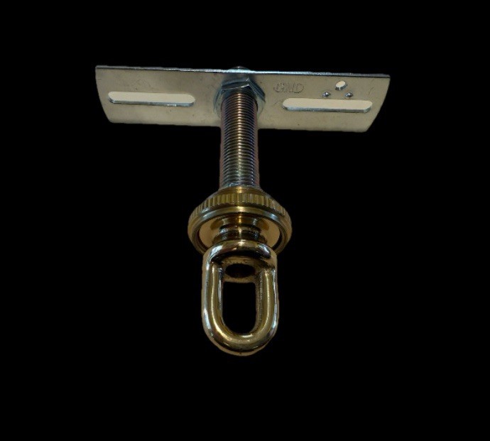 OVERSIZED 9” CAST BRASS CEILING CANOPY & SOLID BRASS LOOP 1/4 IPS & Hardware NOS