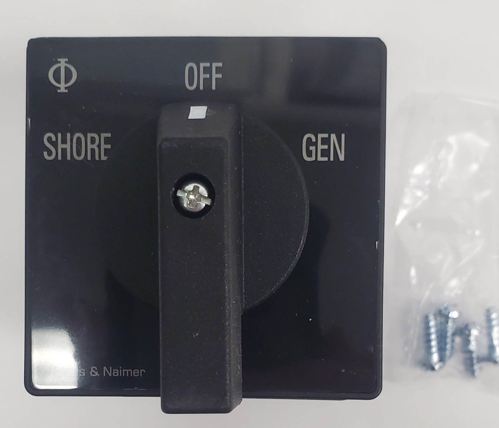 Blue Sea 9011 AC Rotary Switch 2 Positions + Off, 2-Pole 65A