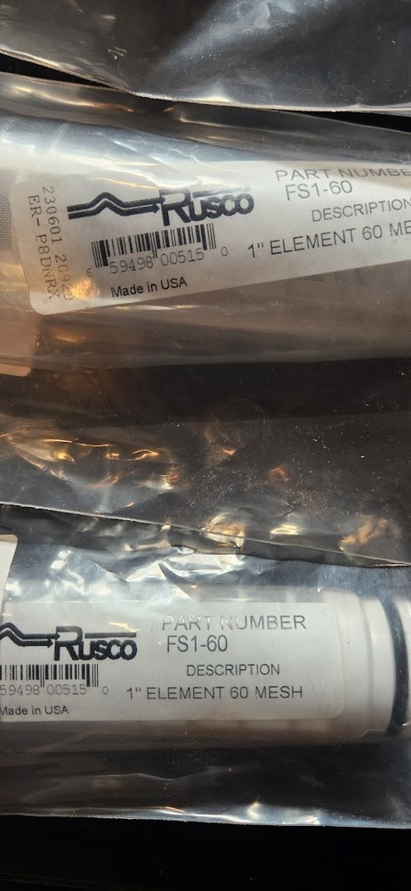 Rusco FS-1-60 1 Inch 60 Mesh Polyester Screen Spin Down Replacement Water Filter