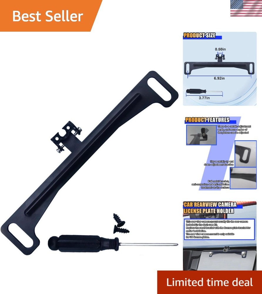 Waterproof Reverse Camera Mount for US License Plates - Easy Installation