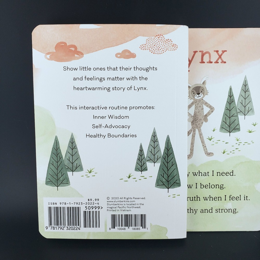 Slumberkins Lynx Book & Affirmation Card Self Expression Confidence Crew