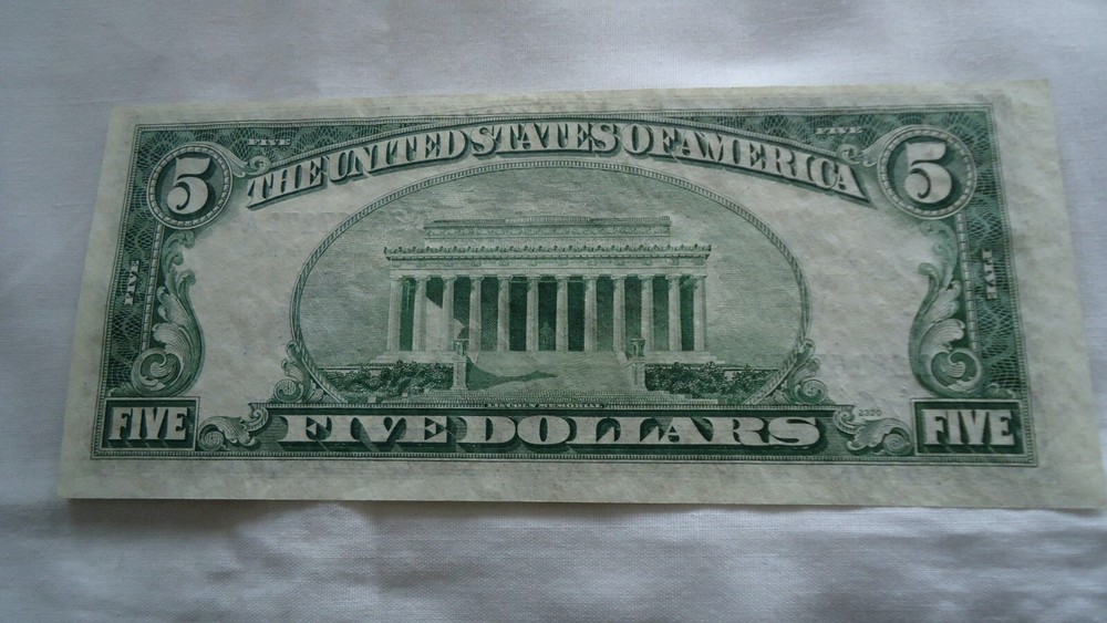 1953 $5 Five Dollar US Silver Certificate Blue Seal Note