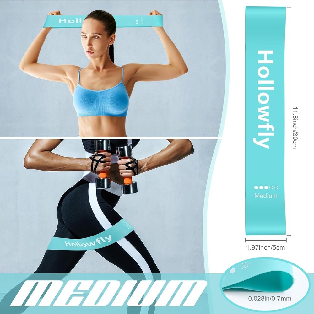 12 Pcs Latex Resistance Loop Exercise Bands for Booty Workout Stretch Exercise B