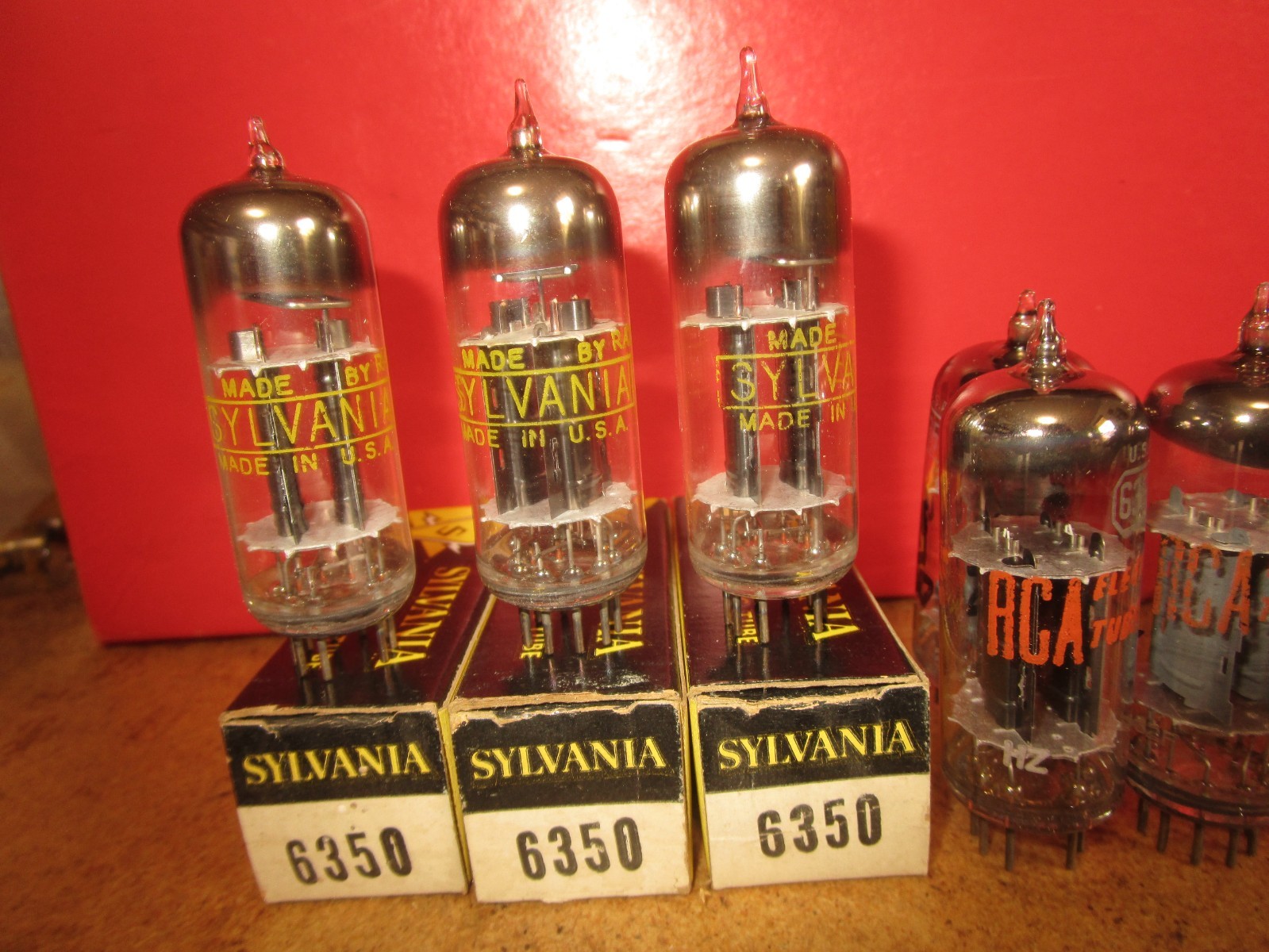 (11) NOS NIB to Strong RCA & Other 6350 Ham Radio Audio Tubes