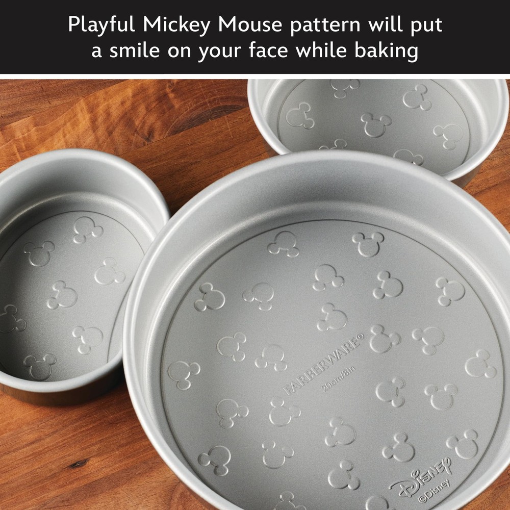 Farberware Disney Bake with Mickey Mouse Nonstick Bakeware Set/Baking Pans, 6...