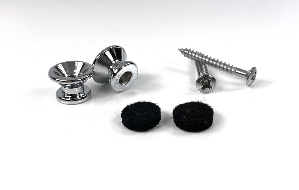 Fender Squier Strat STRAP BUTTONS w/ FELT & MOUNTING SCREWS Stratocaster Tele