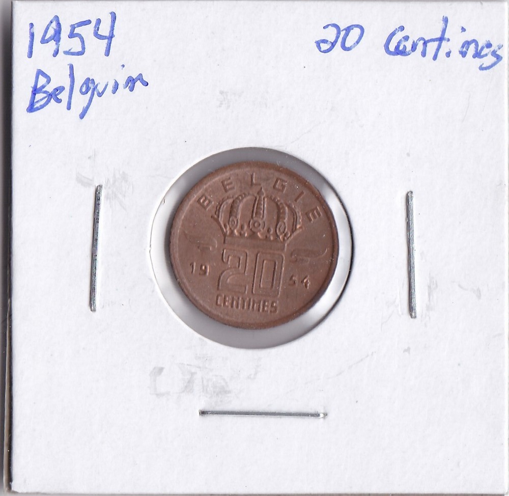 1954 Belgium 20 Centimes