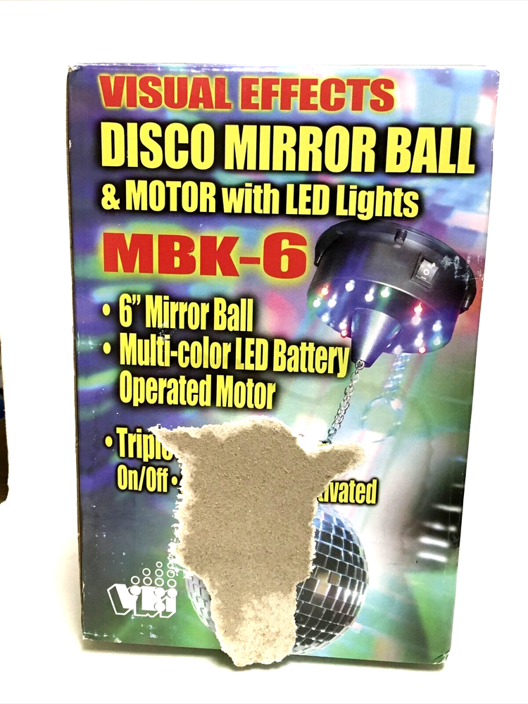 Visual Effects - MBK - Mirrored Disco Ball - 6 in. NEW IN BOX