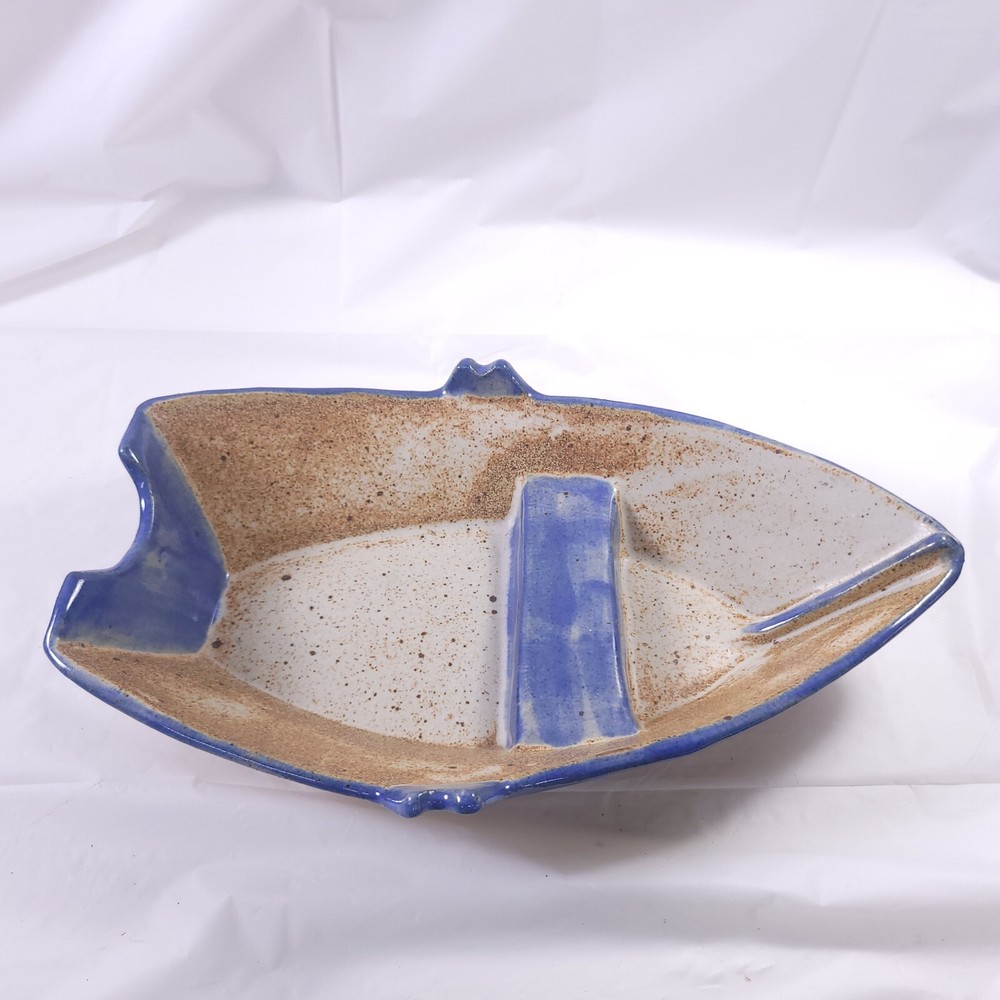 Ceramic Boat Fish and Chip Dish Nautical Ceramic