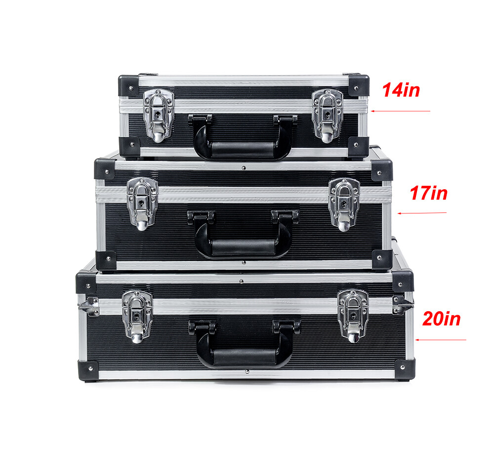 19in Aluminum Case with Customizable Pluck Foam Interior for Instruments Camera