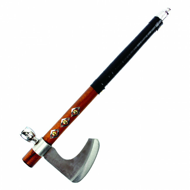 19" Chief Native American Tomahawk Hatchet Replica Axe Functional Peace Pipe 112