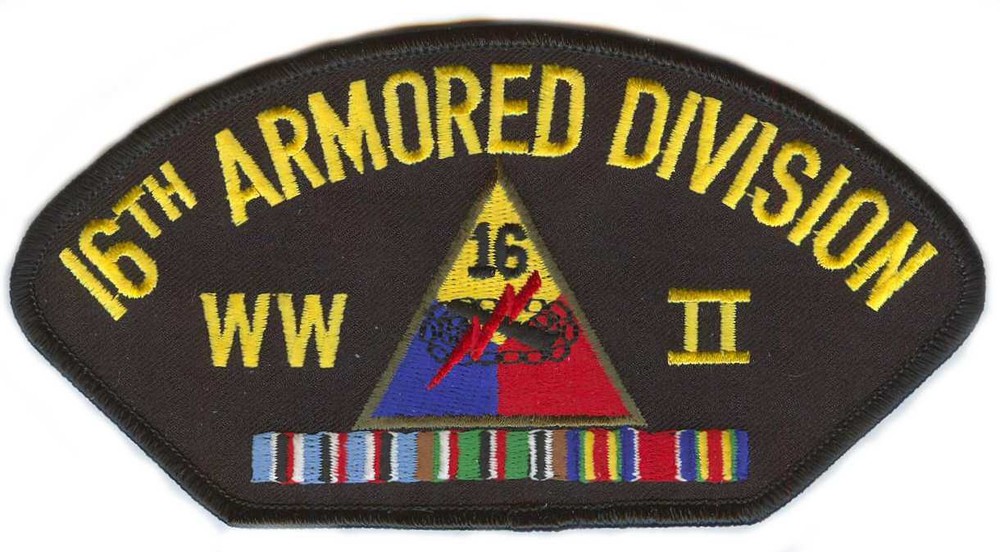 16th Armored Division World War II 2 Patch Officially Licensed