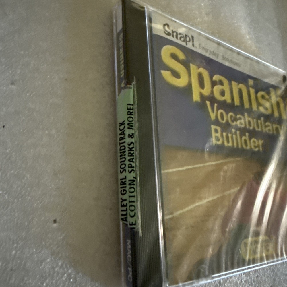 Spanish Vocabulary Builder CD-ROM Snap! 2001 Mac PC Language Learning New Sealed