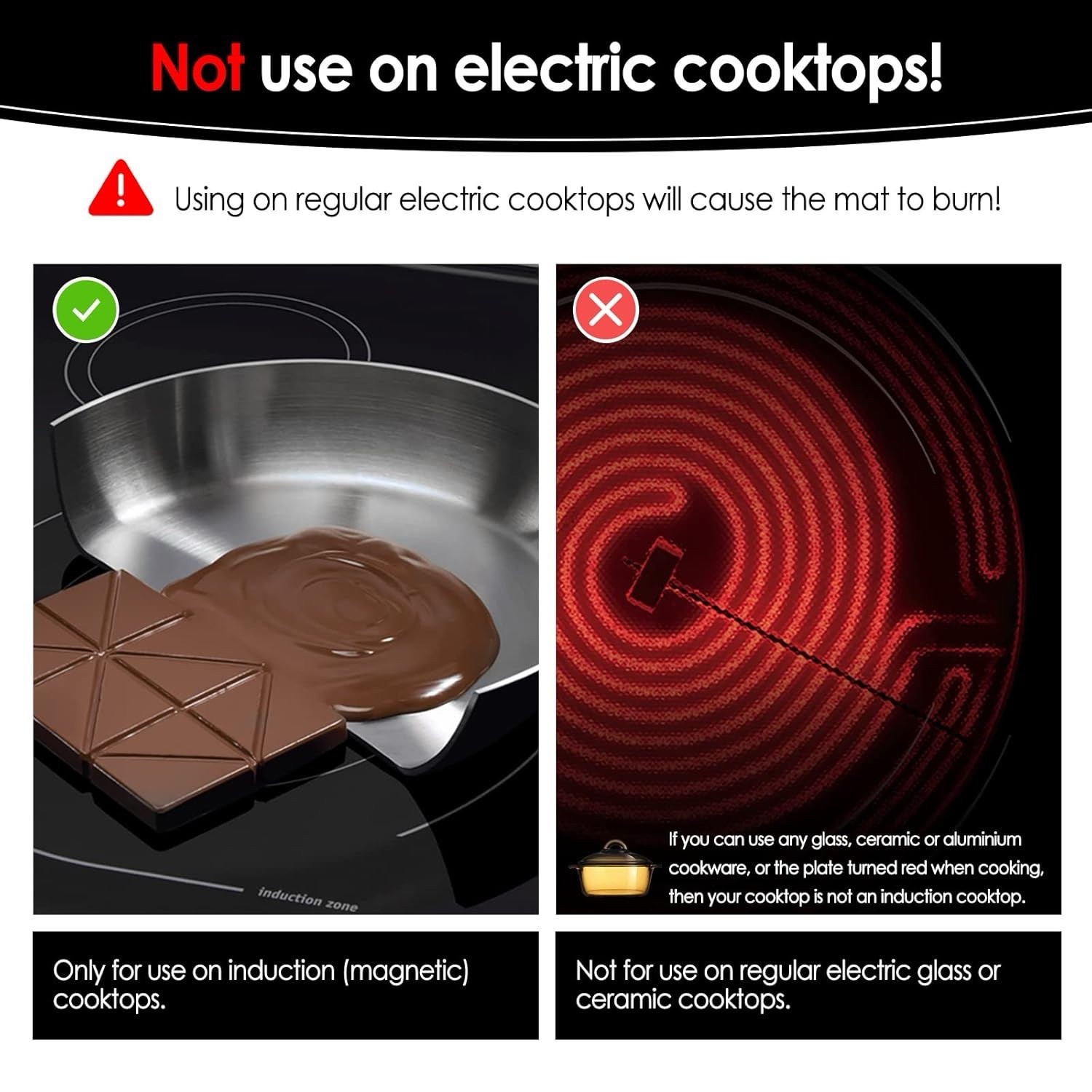 Large Induction Cooktop Protector Mat, (Magnetic) Electric Stove Burner Covers