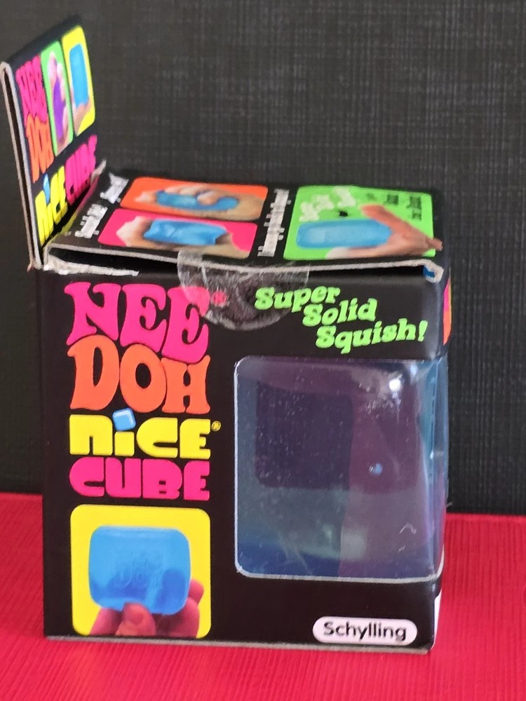 Nee Doh Nice Cube - Super Solid Squish! (Blue) - Brand New/Factory Sealed!