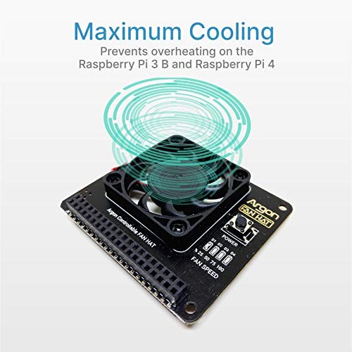 Argon Fan HAT for Raspberry Pi 4 Model B and Raspberry Pi 3 Model B | 40mm
