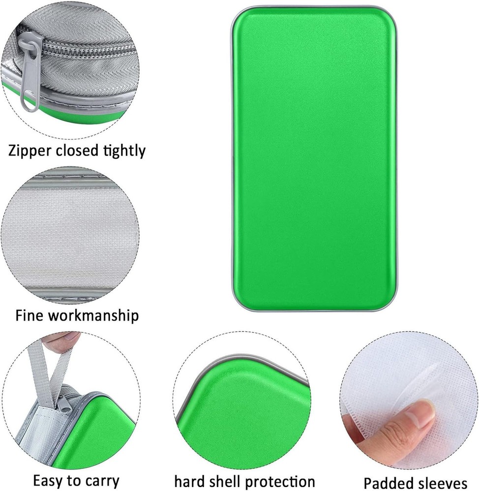 CD Case Holder, 80 Capacity CD/DVD Holders Wallet Hard Plastic Green
