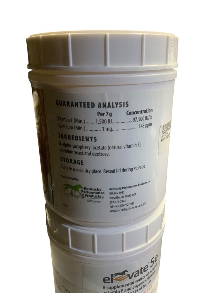 2x Elevate SE Vitamin E and Selenium for Horses 2 lbs Best By 5/25