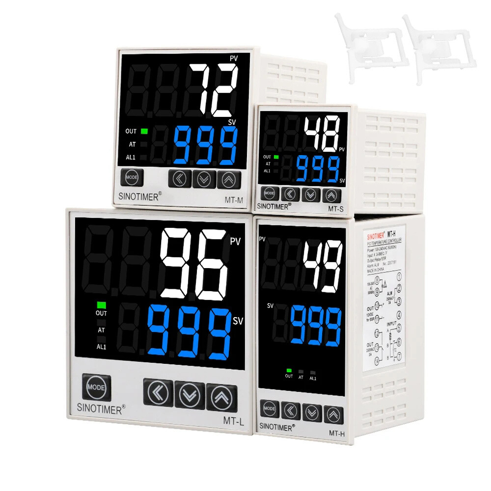MT- Digital PID Thermostat Temperature Controller Relay/SSR Dual Output 0-999℃/℉