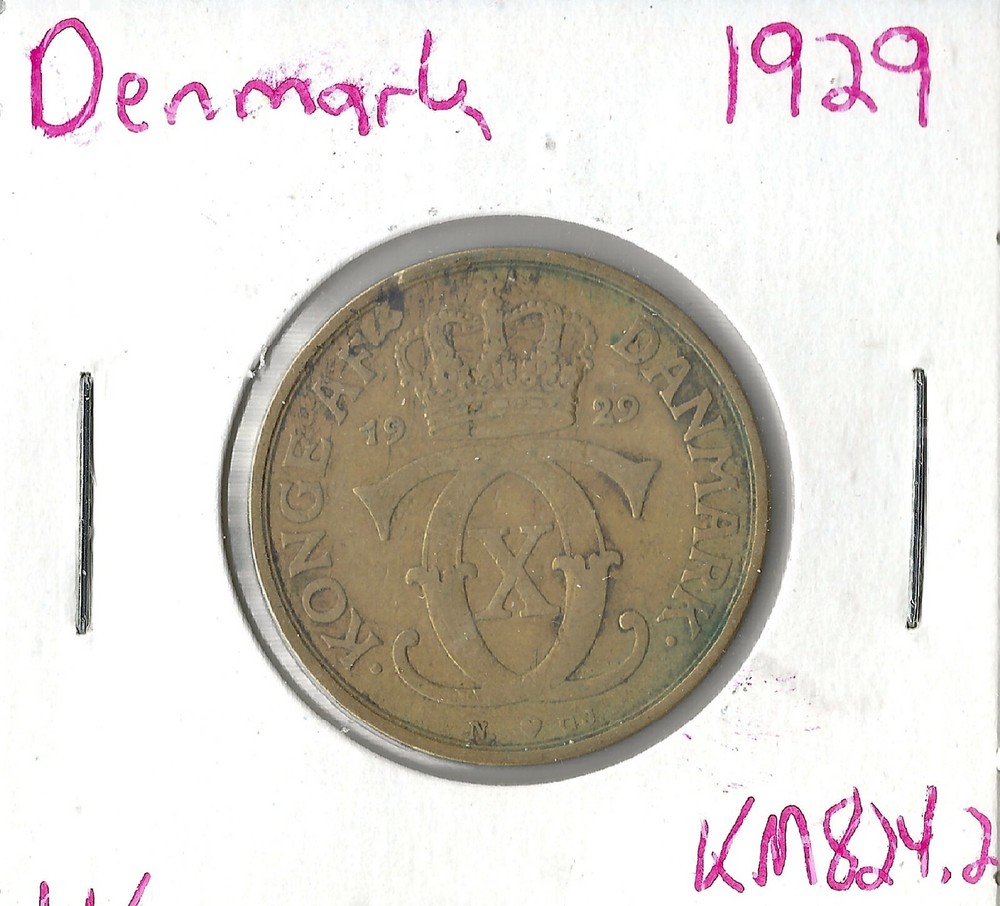 Coin Denmark 1 Krone 1929 KM824.2