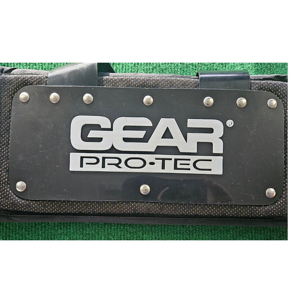 GEAR PRO-TEC Back Belt with Plates Black Adjustable Size M