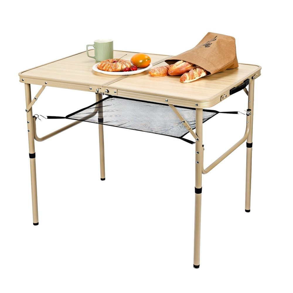 Folding Table 3FT Camping Table 2 Adjustable Height Lightweight Portable Alum...
