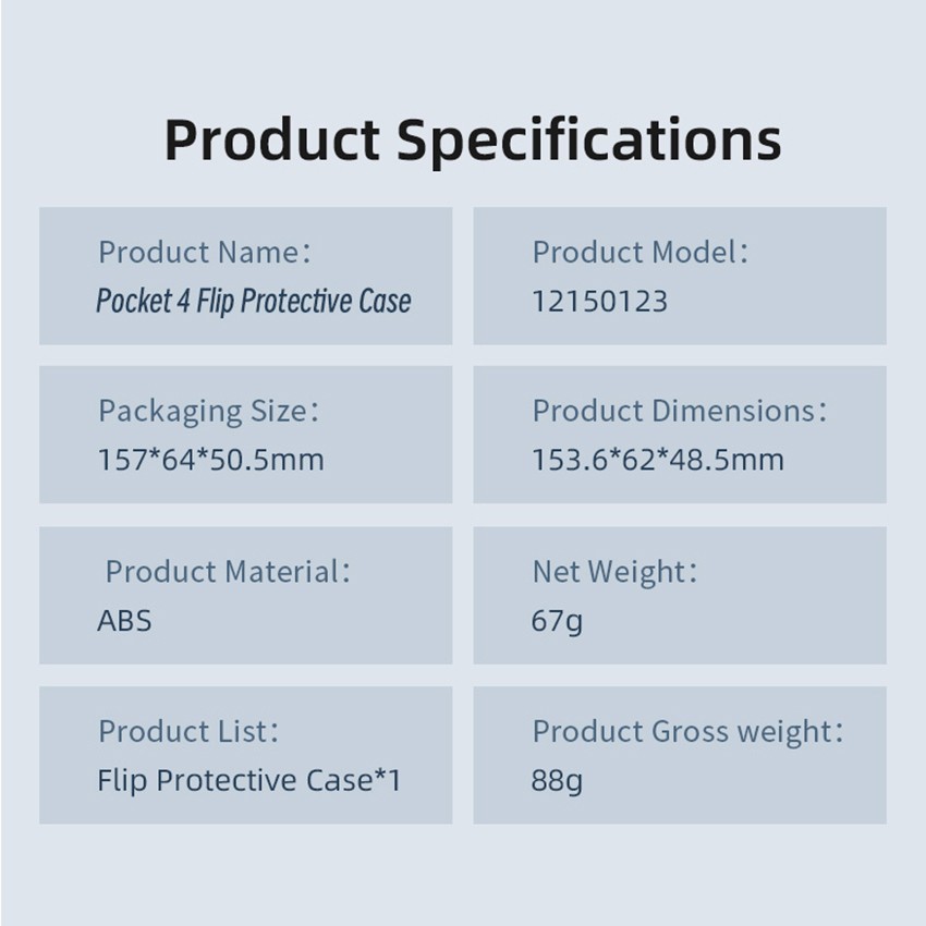 Flip Protective Cover Protective Case for Pocket 4