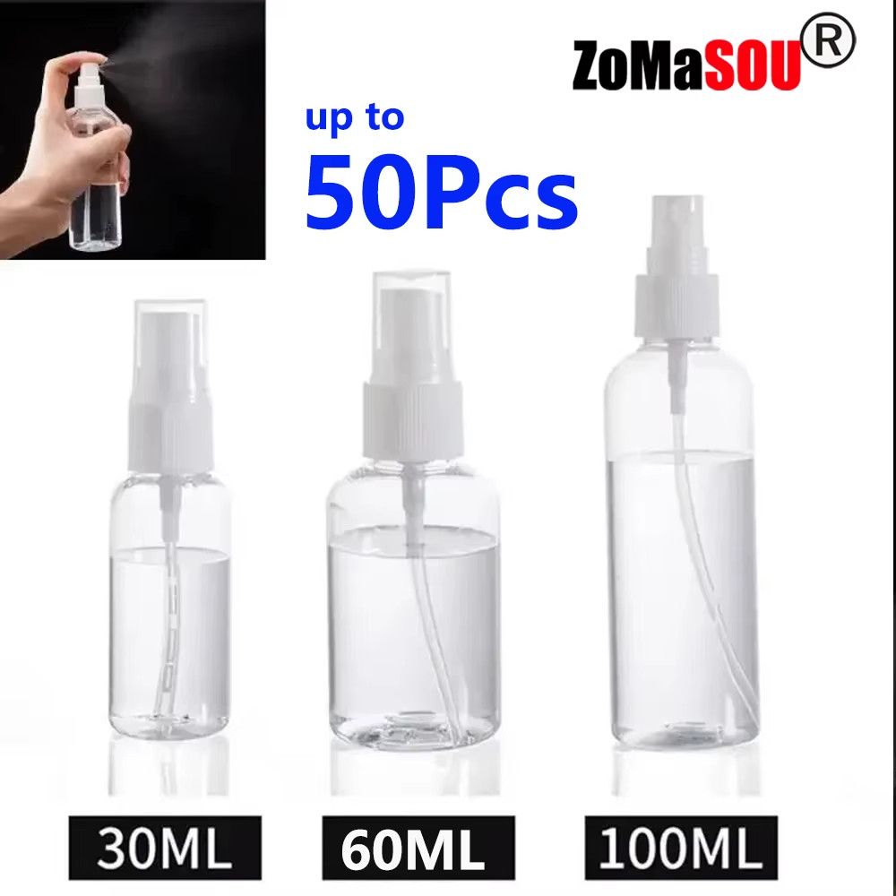 10/30/60/100Ml Mini Clear Spray Bottles Empty Refillable Bottles Plastic Perfume